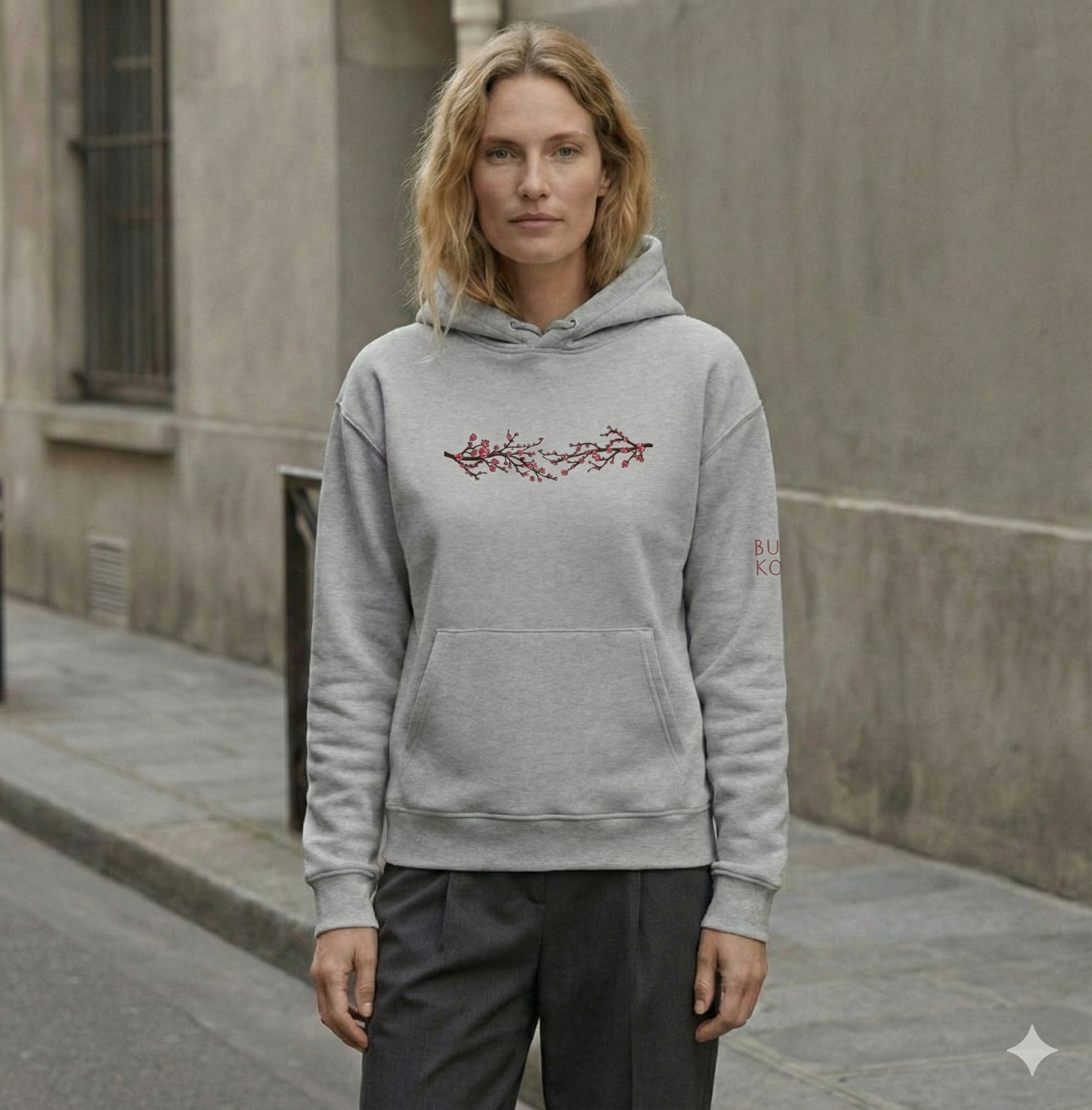 Cherry Blossom Stripe  - Organic hoodie